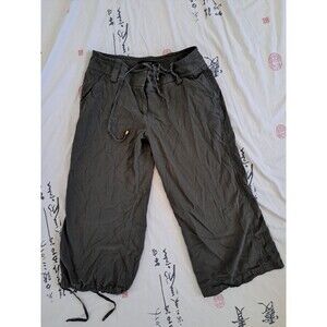 Arden B Women's Olive Green Silk Blend Cargo Pants Size 4